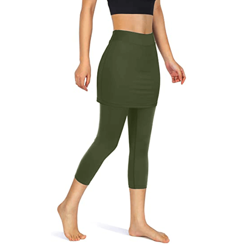 Rock-Leggings z praktycznymi kieszeniami bocznymi – Mireille-Czerwony wino-S-Trend Polska