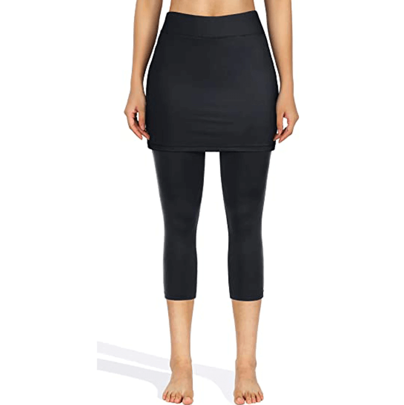 Rock-Leggings z praktycznymi kieszeniami bocznymi – Mireille-Czerwony wino-S-Trend Polska
