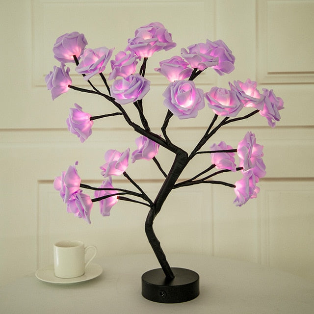 Rozświetlona Różana Gałąź – LumiRose-Fioletowy-Trend Polska
