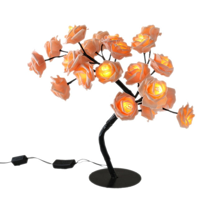 Rozświetlona Różana Gałąź – LumiRose-Pomarańczowy-Trend Polska