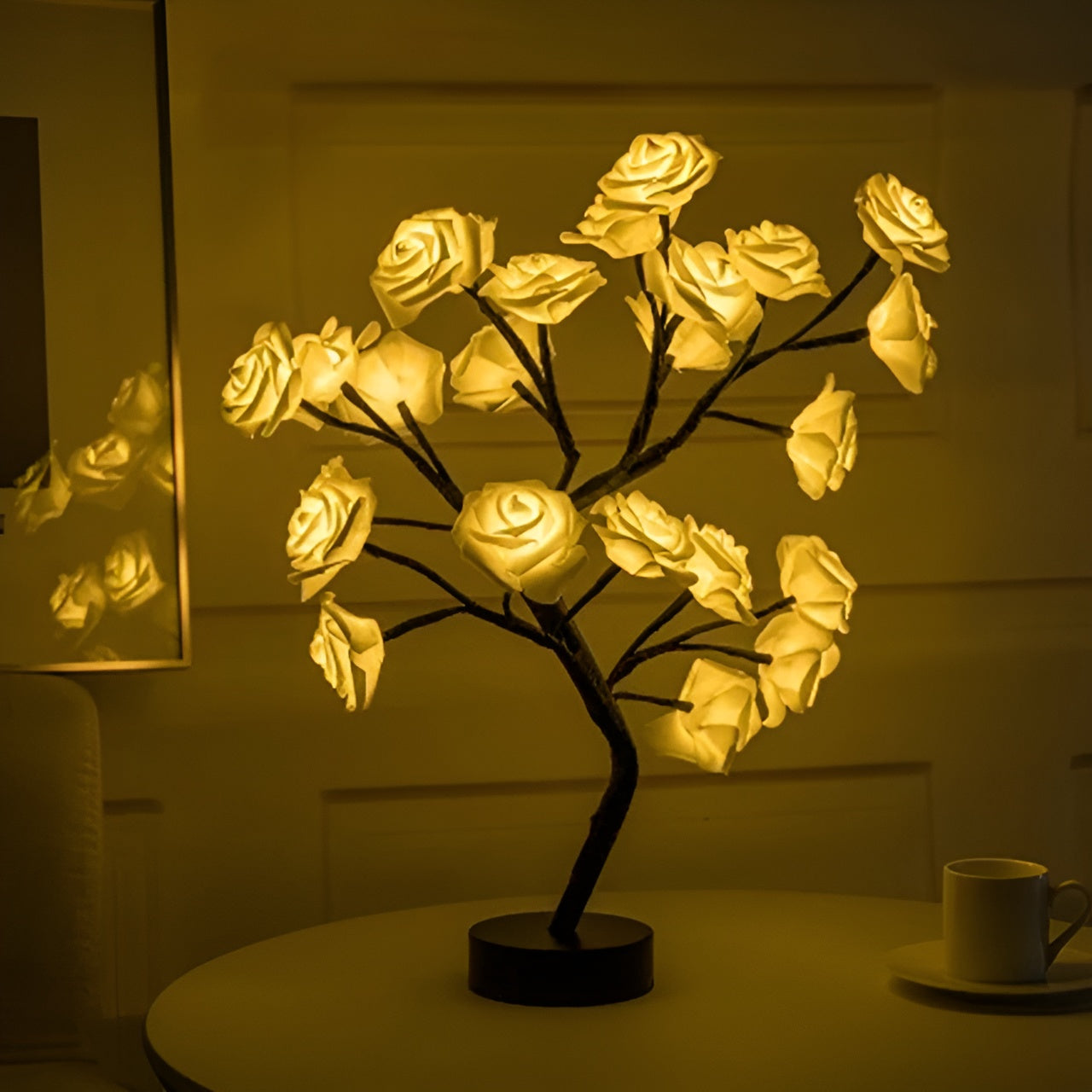 Rozświetlona Różana Gałąź – LumiRose-Żółty-Trend Polska