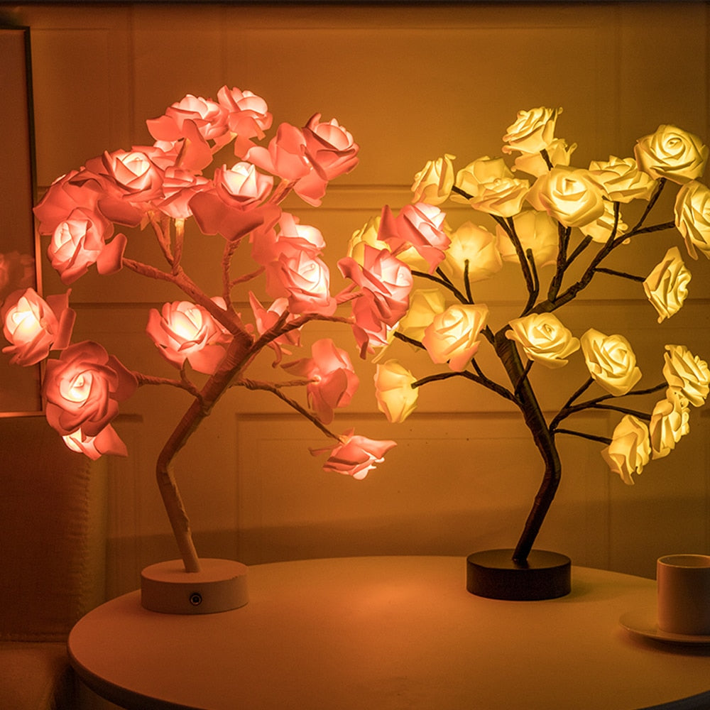Rozświetlona Różana Gałąź – LumiRose-Żółty-Trend Polska
