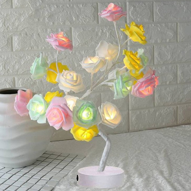 Rozświetlona Różana Gałąź – LumiRose-Wielokolorowy-Trend Polska