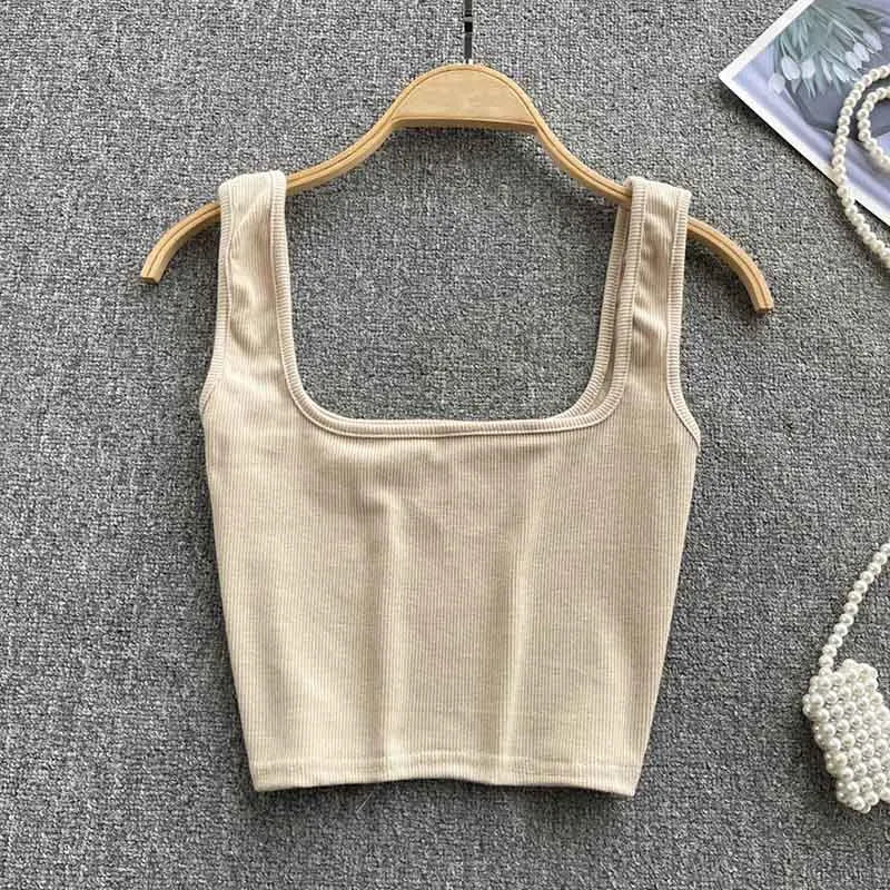 Rugloze Krótkie Top w Jednolitym Kolorze – Zayra-Beżowy-S-Trend Polska