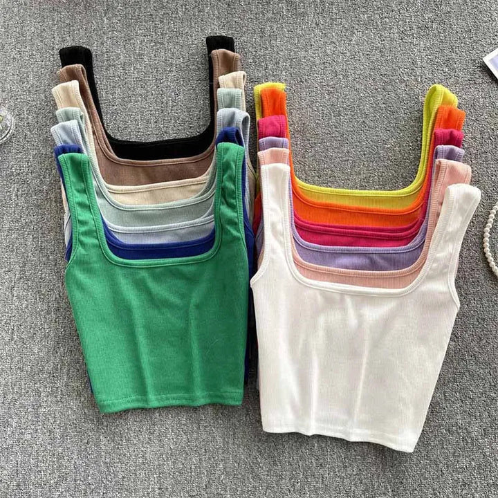 Rugloze Krótkie Top w Jednolitym Kolorze – Zayra-Żółty-S-Trend Polska