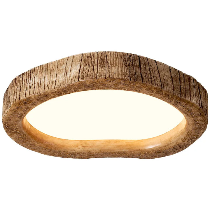 Rustykalna lampa sufitowa LED z wyglądem drewna - Auralog-35 cm-Trend Polska