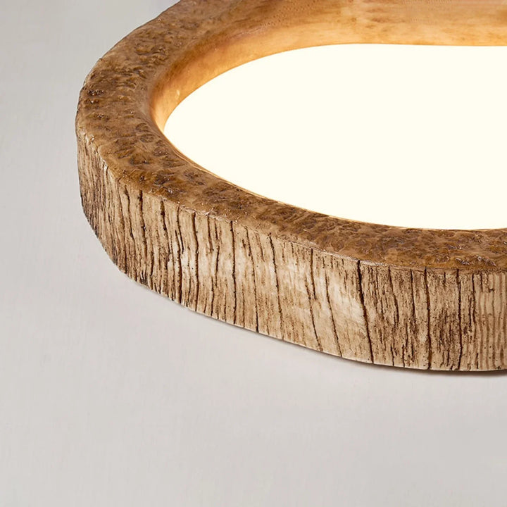 Rustykalna lampa sufitowa LED z wyglądem drewna - Auralog-35 cm-Trend Polska