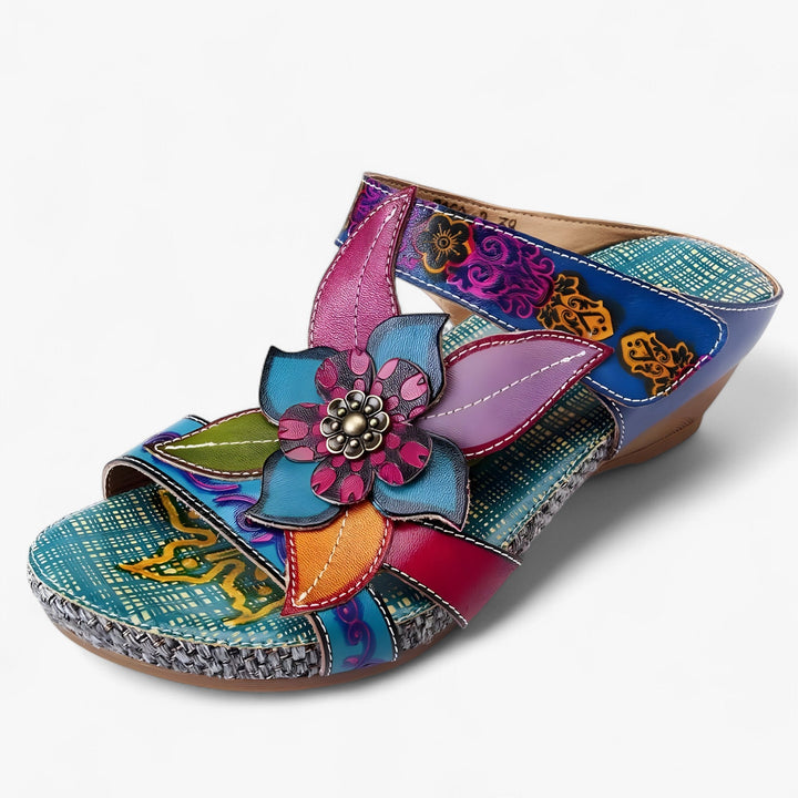 Sandały boho dla kobiet z plecionymi paskami – BohoStep Dolly-Błękit Bali-34-Trend Polska