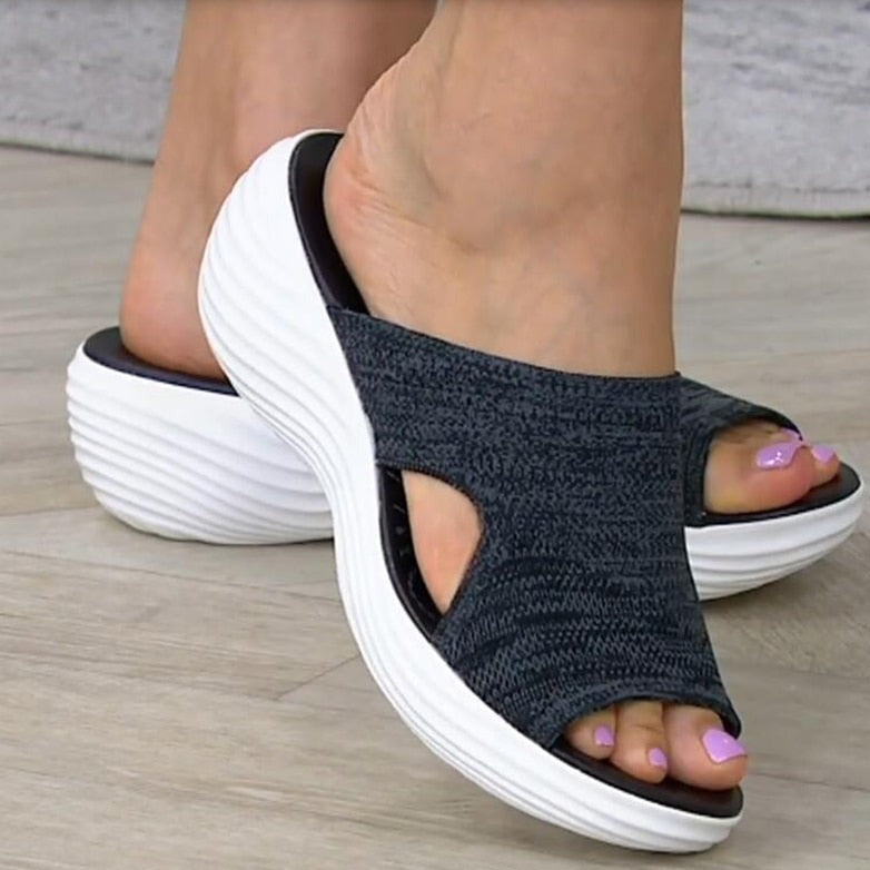 Sandały ortopedyczne dla kobiet - OrthoComfort-Czarny-35-Trend Polska