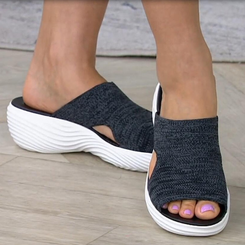 Sandały ortopedyczne dla kobiet - OrthoComfort-Czarny-35-Trend Polska