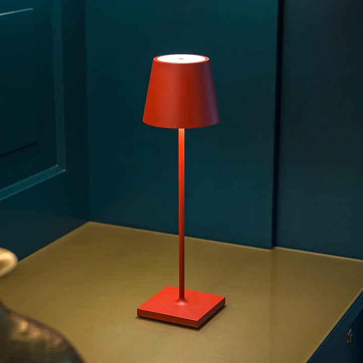 Ściemniany długi lampka stołowa - LumiLuxe-Mat Rood-Trend Polska