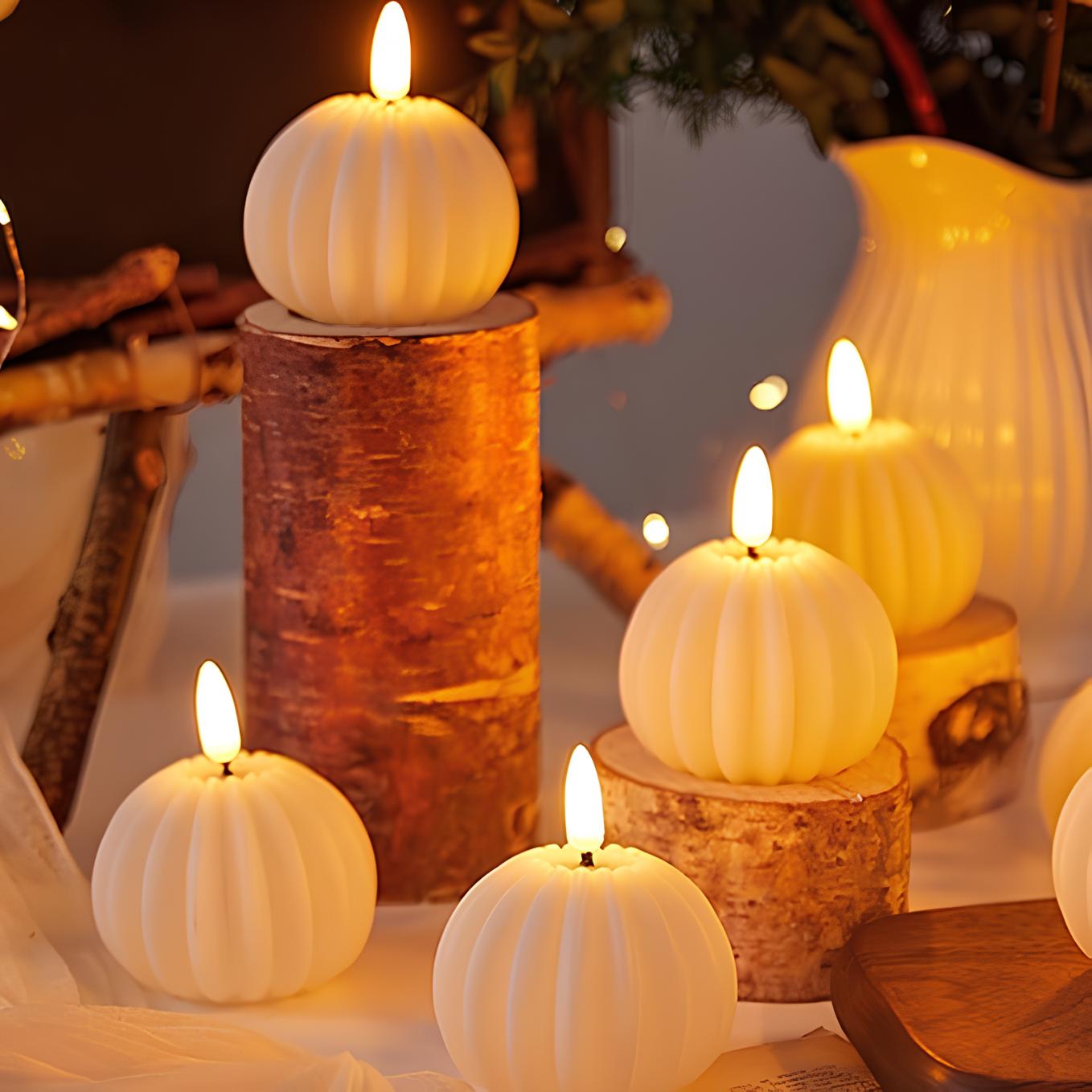 Sentymentalne świece LED - GlowFlicker-Świece dyniowe - 12 sztuk-Trend Polska
