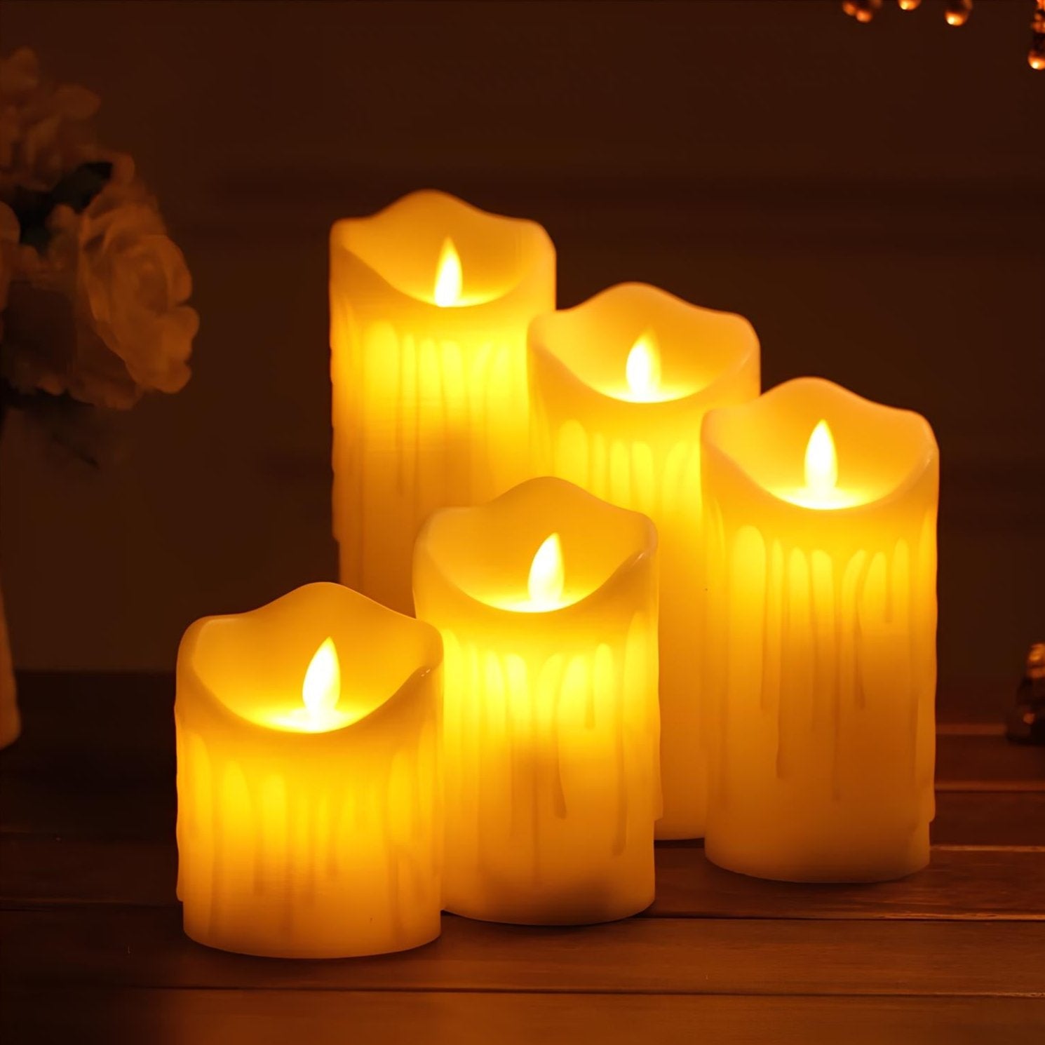 Sentymentalne świece LED - GlowFlicker-Topione Efektowe Świece - 5 Sztuk-Trend Polska