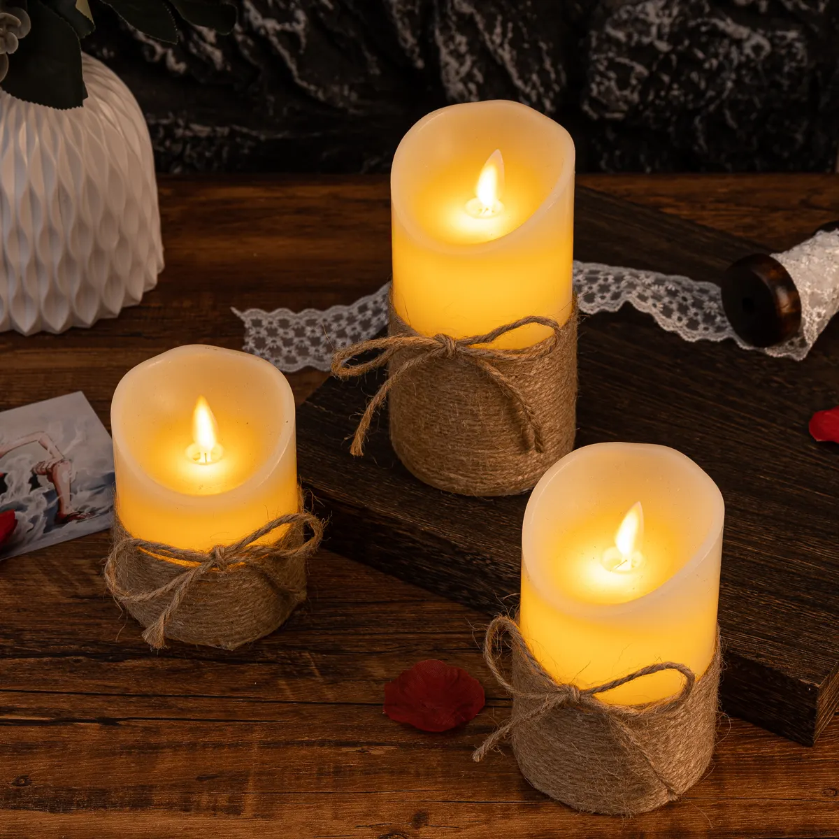 Sentymentalne świece LED - GlowFlicker-Świece dyniowe - 12 sztuk-Trend Polska