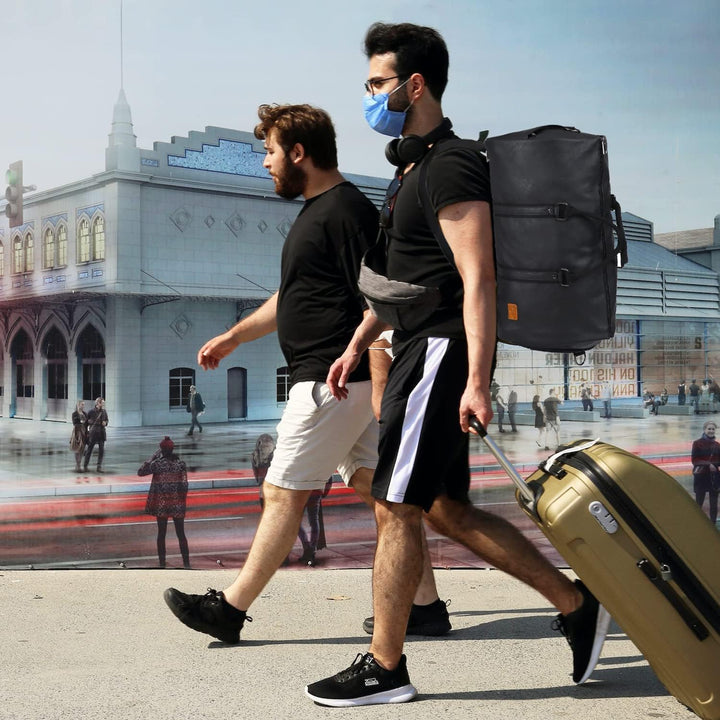 Torba podróżna na weekend – konwertowalna torba duffel z PU skórzanej odzieży – do bagażu podręcznego