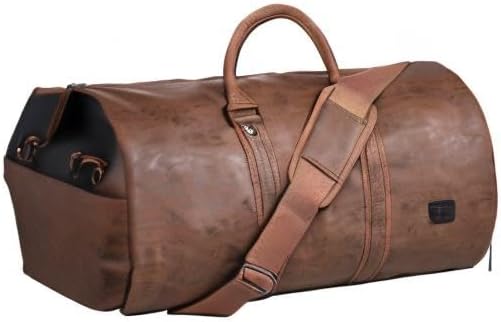 Torba podróżna na weekend – konwertowalna torba duffel z PU skórzanej odzieży – do bagażu podręcznego