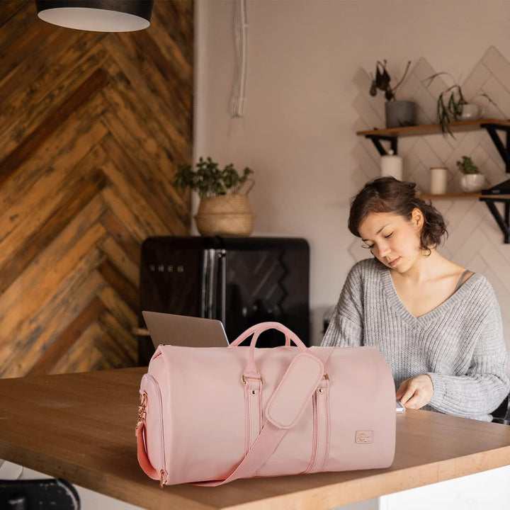 Torba podróżna na weekend – konwertowalna torba duffel z PU skórzanej odzieży – do bagażu podręcznego
