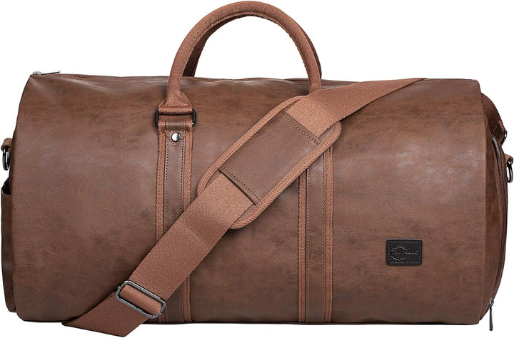 Torba podróżna na weekend – konwertowalna torba duffel z PU skórzanej odzieży – do bagażu podręcznego