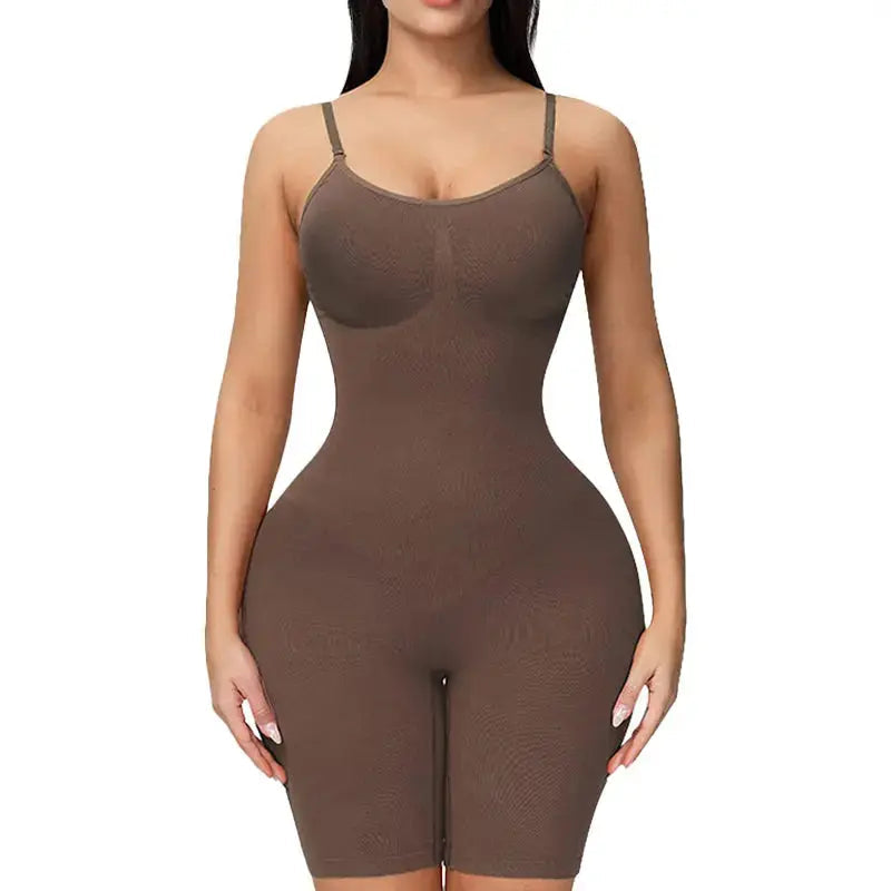 Shapewear Body z efektem klepsydry – Cintella-Brązowy-S-Trend Polska