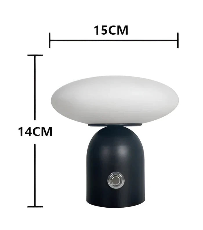 Skandynawska lampa grzybowa luksusowa z funkcją smart touch - NordicGlow-Czarny-Trend Polska