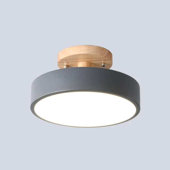 Skandynawska lampa sufitowa LED - NordWood-Zielony-Trend Polska