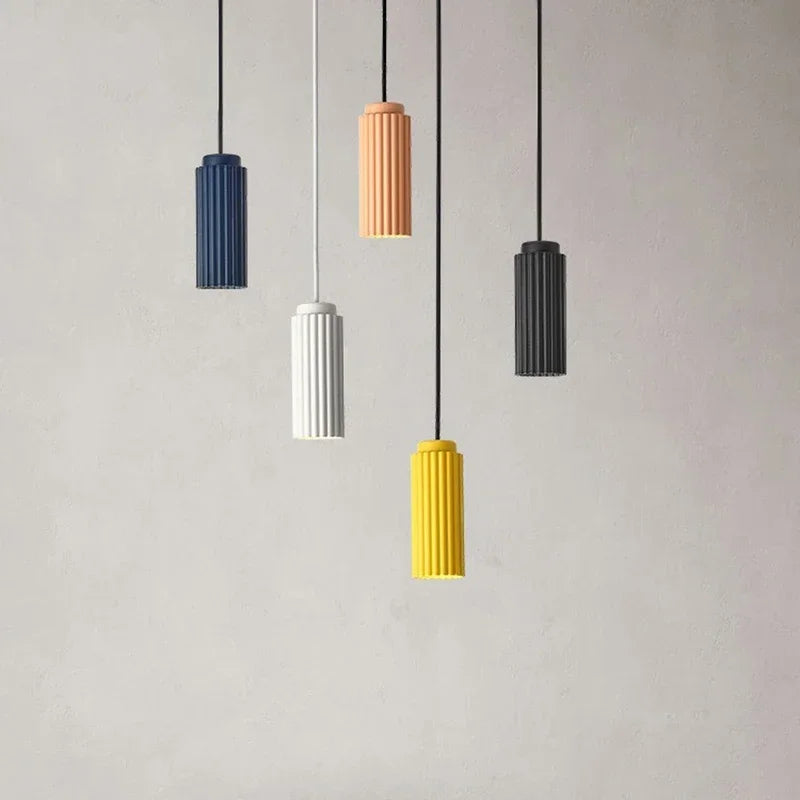 Skandynawska lampa wisząca LED - NordicRadiance-Różowy-Zimna biel-Trend Polska