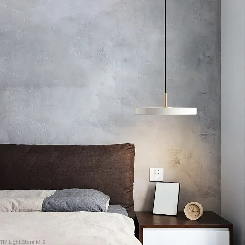 Skandynawska Lampa Wisząca o Minimalistycznym Designie - Lyssa-Biały-23cm-Białe światło-Trend Polska