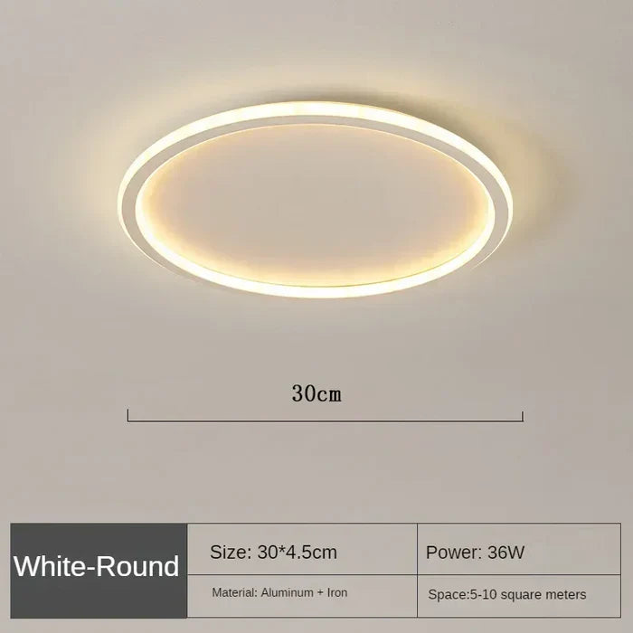 Skandynawska okrągła lampa sufitowa - AuroraSphere-Naturalny Biały (bez RC)-20cm Czarne-Trend Polska