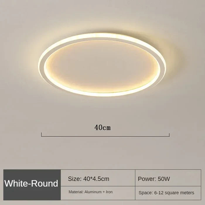Skandynawska okrągła lampa sufitowa - AuroraSphere-Naturalny Biały (bez RC)-20cm Czarne-Trend Polska