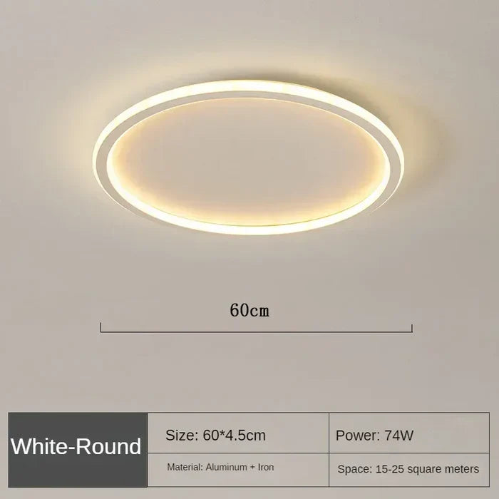 Skandynawska okrągła lampa sufitowa - AuroraSphere-Naturalny Biały (bez RC)-20cm Czarne-Trend Polska