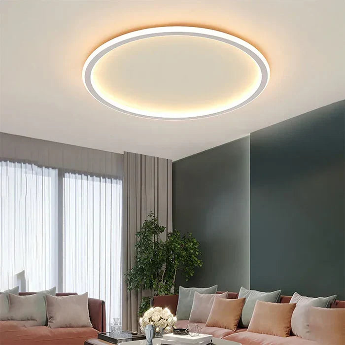 Skandynawska okrągła lampa sufitowa - AuroraSphere-Naturalny Biały (bez RC)-20cm Czarne-Trend Polska