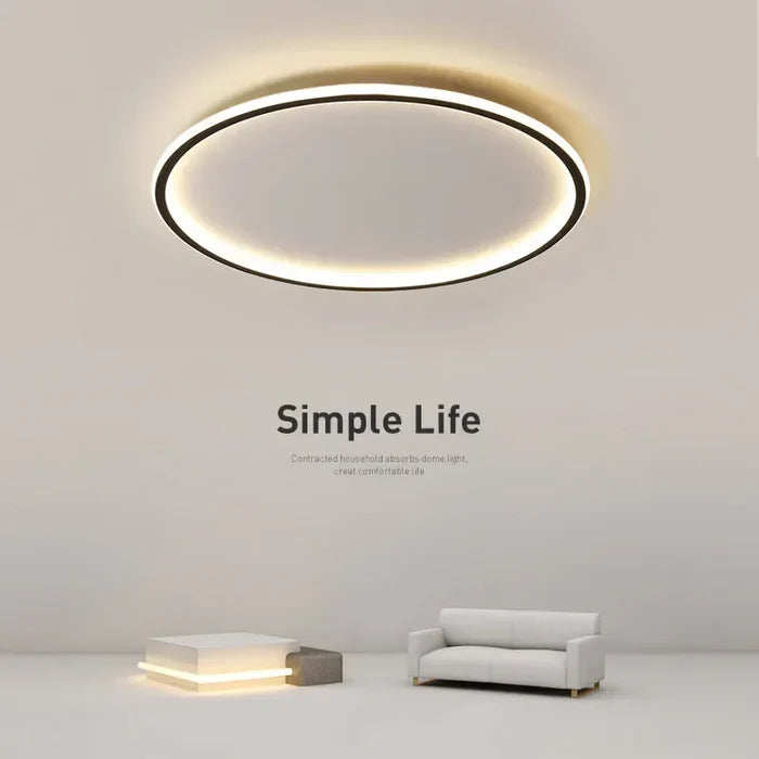 Skandynawska okrągła lampa sufitowa - AuroraSphere-Naturalny Biały (bez RC)-20cm Czarne-Trend Polska