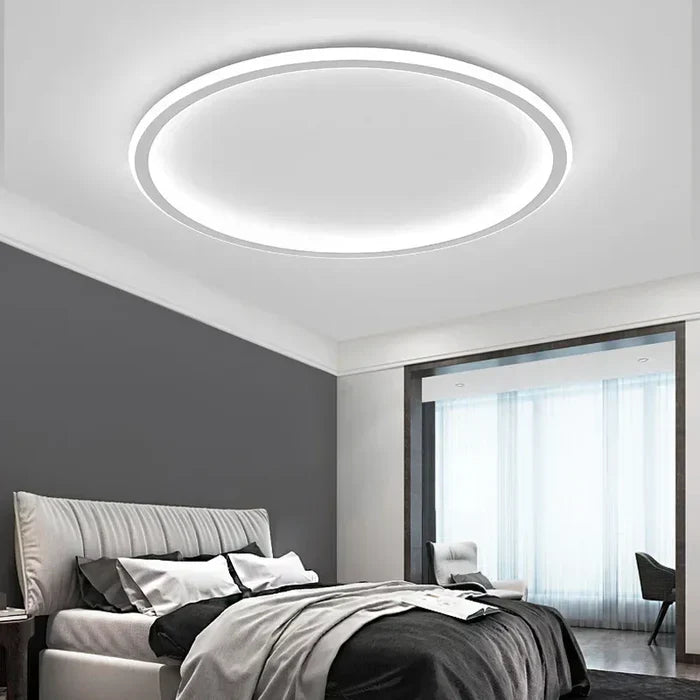 Skandynawska okrągła lampa sufitowa - AuroraSphere-Naturalny Biały (bez RC)-20cm Czarne-Trend Polska