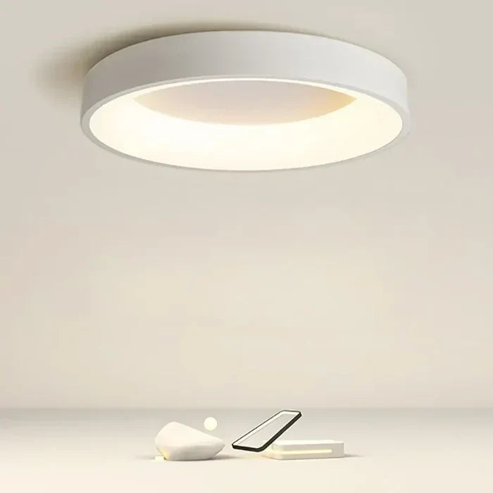 Skandynawskie Okrągłe Lampy sufitowe LED - NordicGlow-30CM-Biały-Zimna biel-Trend Polska