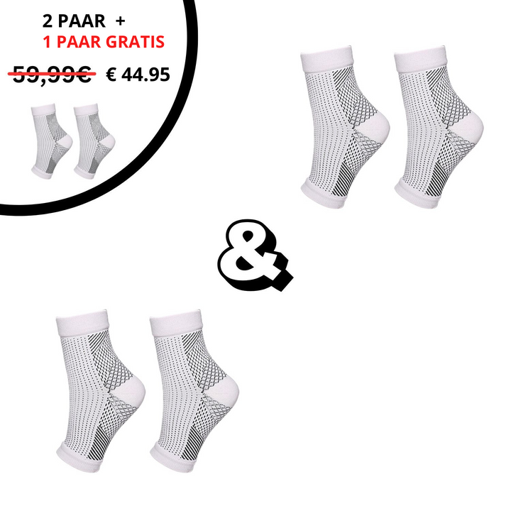 Skarpetki kompresyjne ortopedyczne - RevitaStep-Biały-35-38-2x Para (+1 Gratis)-Trend Polska