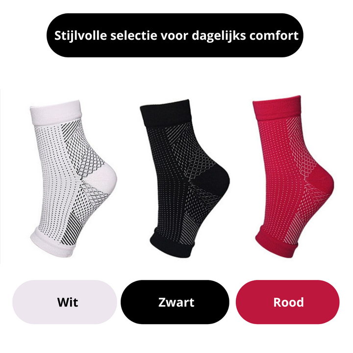 Skarpetki kompresyjne ortopedyczne - RevitaStep-Czarny, biały i czerwony-35-38-2x Para (+1 Gratis)-Trend Polska