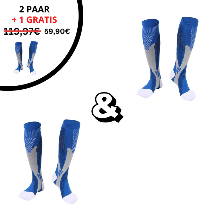 Skarpetki kompresyjne ortopedyczne - VitalForce-S-M (34-37)-Niebieski-2x Para(+1 Gratis)-Trend Polska