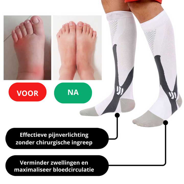 Skarpetki kompresyjne ortopedyczne - VitalForce-S-M (34-37)-Czarny-1x para-Trend Polska