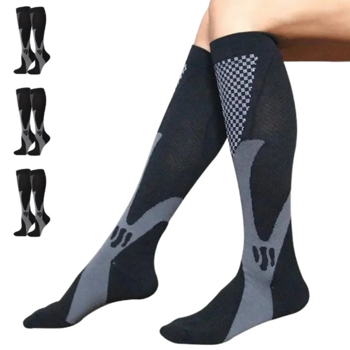 Skarpetki uciskowe ortopedyczne - ActiveSupport-Czarny-34-37 (S/M)-3 pary-Trend Polska