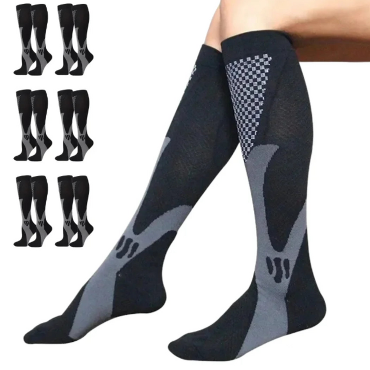 Skarpetki uciskowe ortopedyczne - ActiveSupport-Czarny-34-37 (S/M)-6 par-Trend Polska