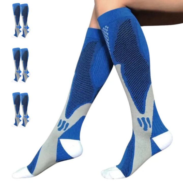 Skarpetki uciskowe ortopedyczne - ActiveSupport-Niebieski-34-37 (S/M)-3 pary-Trend Polska