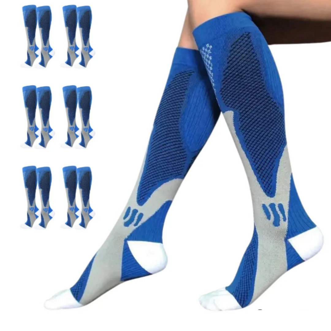 Skarpetki uciskowe ortopedyczne - ActiveSupport-Niebieski-34-37 (S/M)-6 par-Trend Polska
