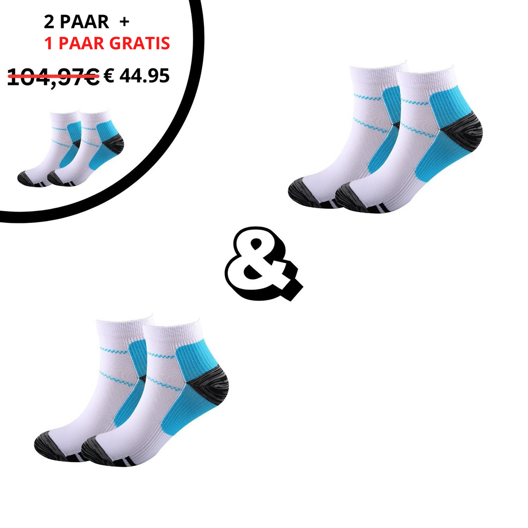 Skarpetki uciskowe ortopedyczne - VitalStep-Niebieski-34-39-2x Para (+1 Gratis)-Trend Polska
