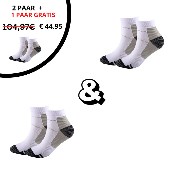 Skarpetki uciskowe ortopedyczne - VitalStep-Szary-34-39-2x Para (+1 Gratis)-Trend Polska