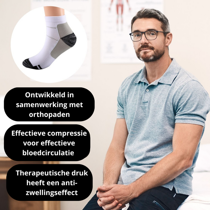 Skarpetki uciskowe ortopedyczne - VitalStep-Niebieski-34-39-1x para-Trend Polska