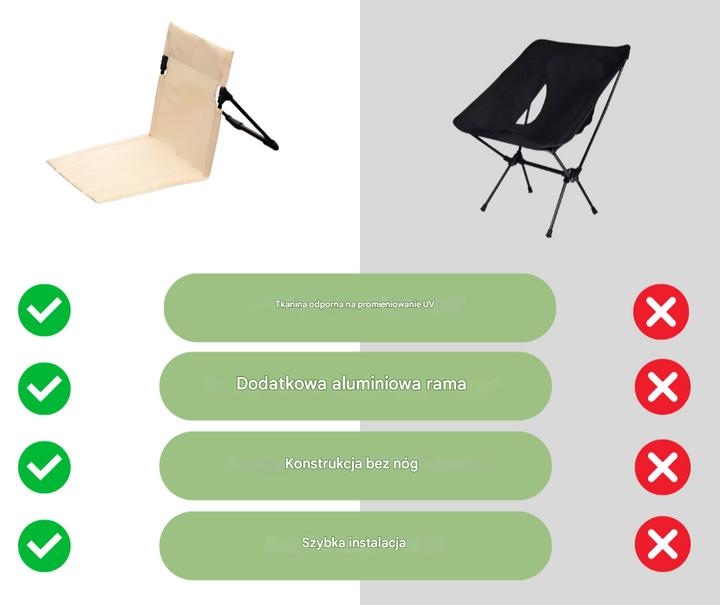 Składane krzesło outdoorowe - TrekSeat-Czarny-Trend Polska