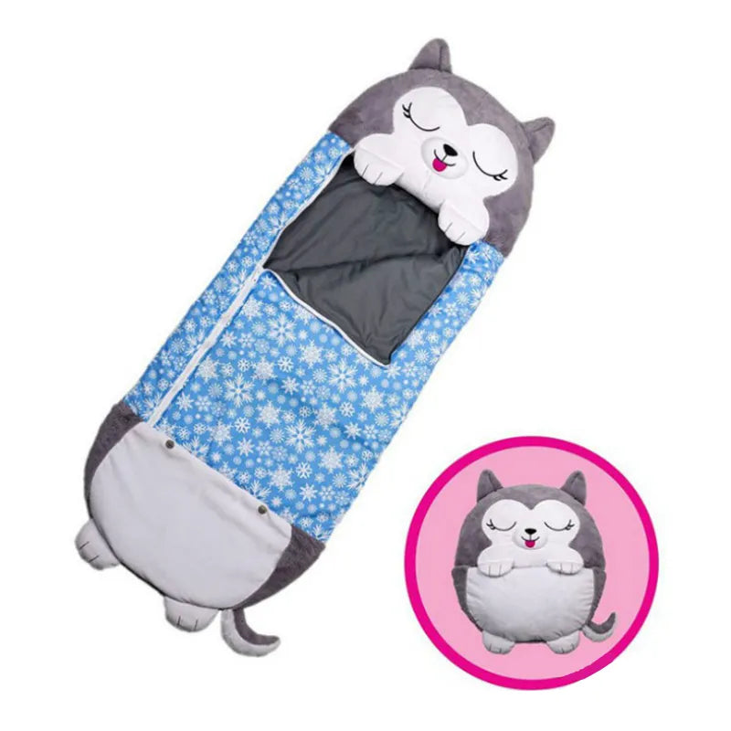 Składany śpiwór dla dzieci w kształcie zwierząt – Snoozi-Husky-135x50cm-Trend Polska