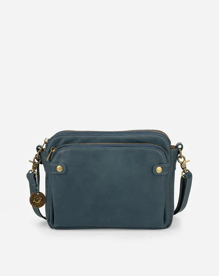 Skórzana torba na ramię - PremierSatchel-Niebieski-Trend Polska