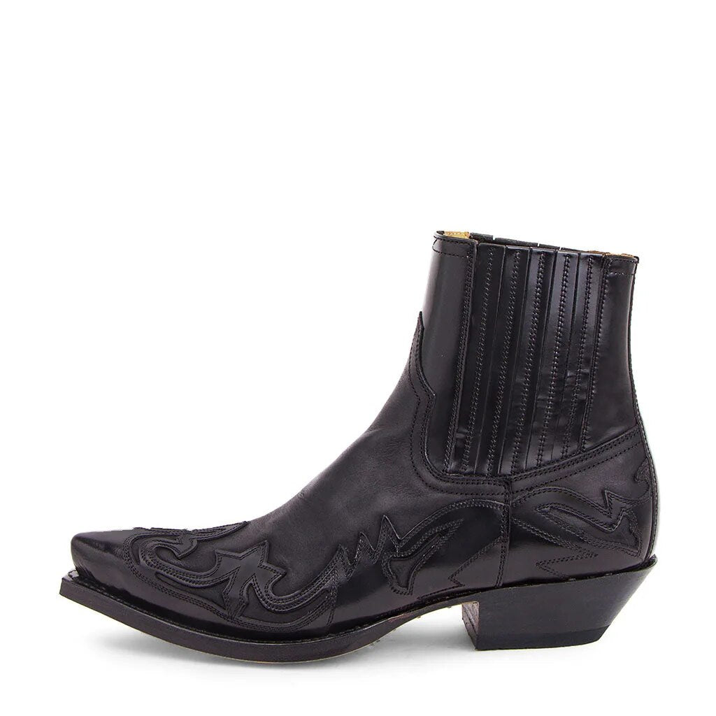 Skórzane kowbojskie buty uniseks - Maverick-Czarny-35-Trend Polska