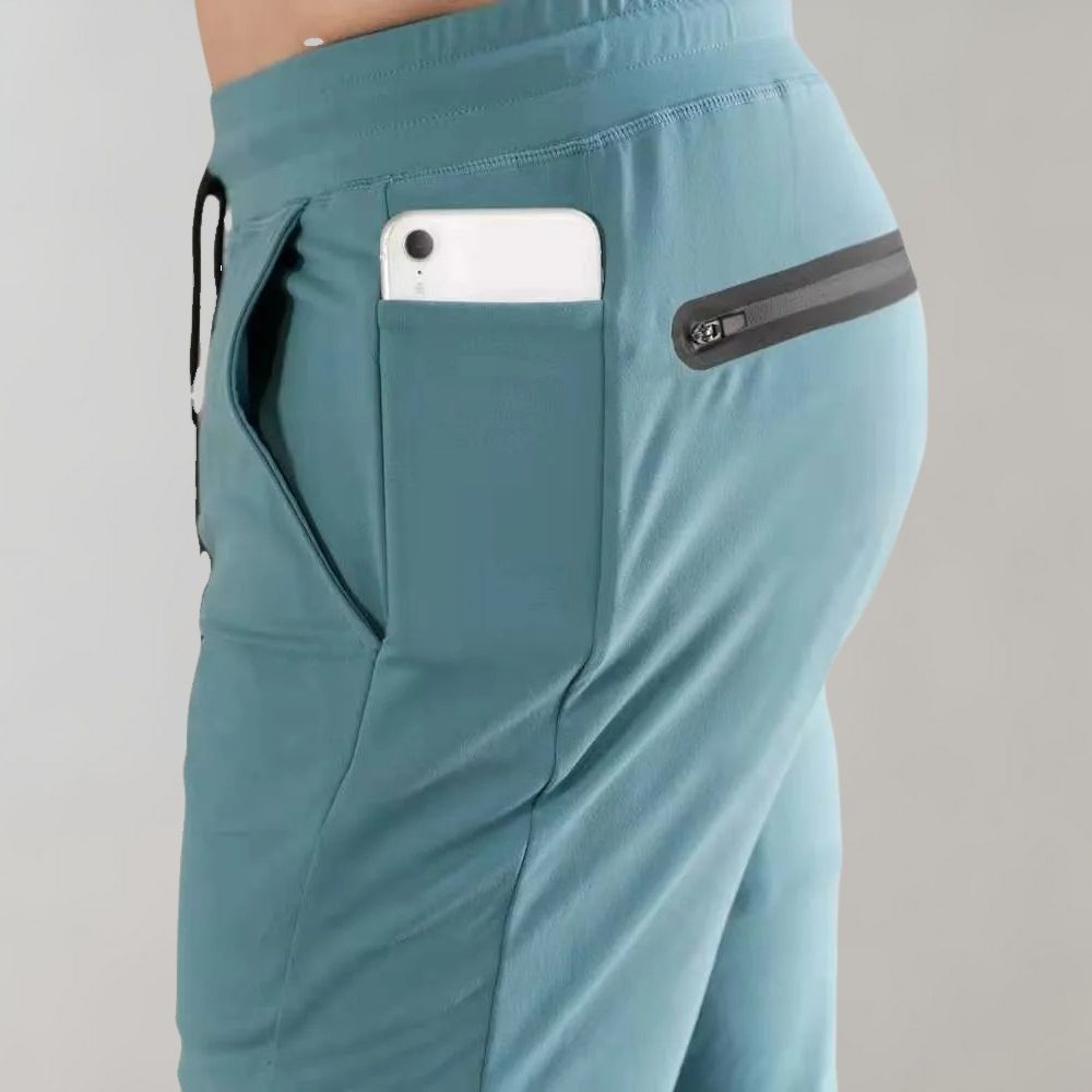 Slim Fit Męskie Spodnie dresowe - Orion-Czarny-M-Trend Polska